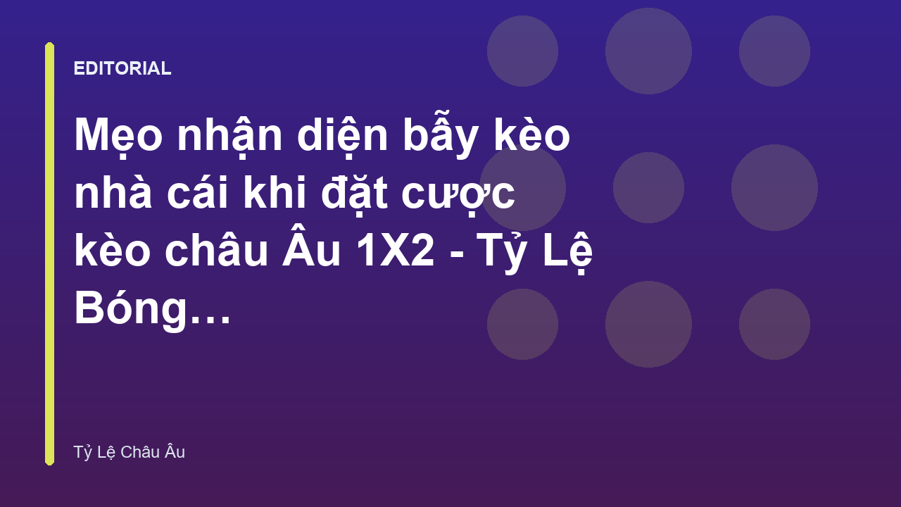 Minh họa phân tích tỷ lệ kèo 1X2