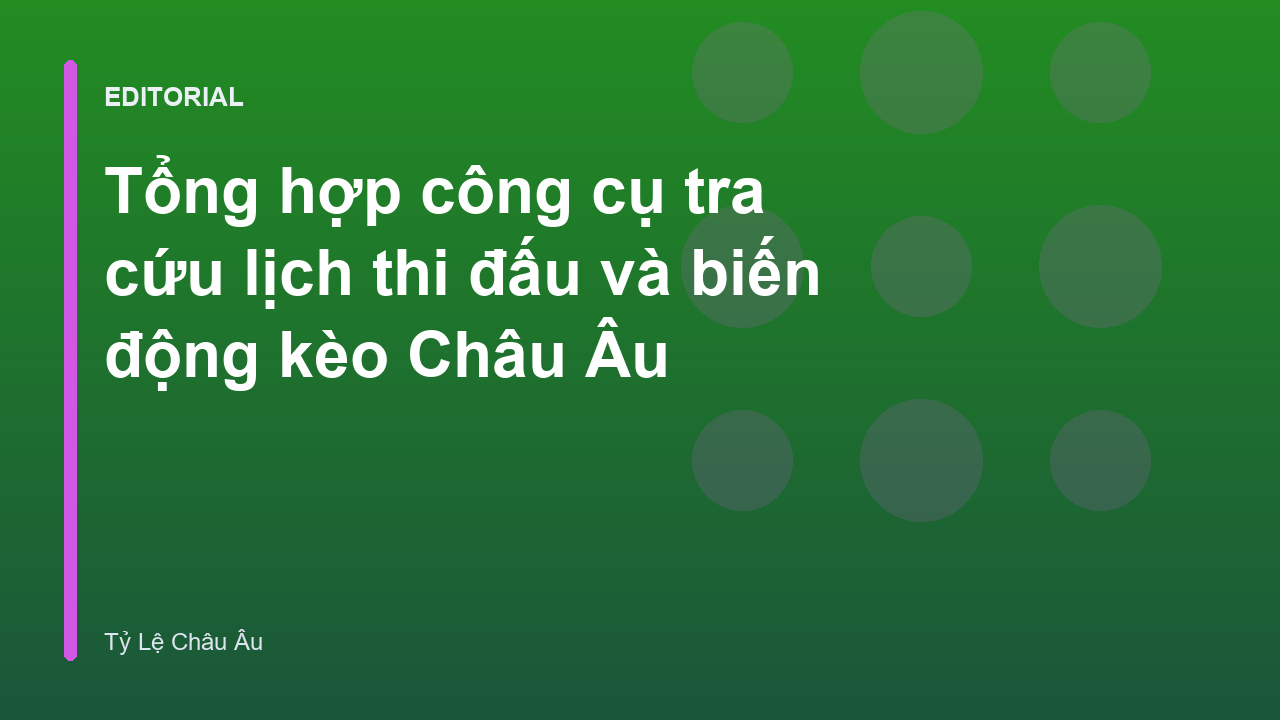 Công cụ phân tích biến động kèo bóng đá Châu Âu